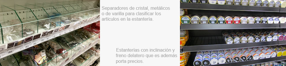 perfiles de expositores y soportes para productos especializados de ferreteria