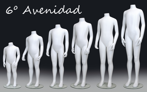 Modelos de maniquíes flexibles, cabeza 7 y 8.