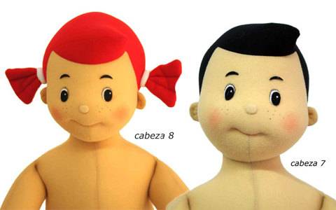 Modelos de maniquíes flexibles, cabeza 7 y 8.