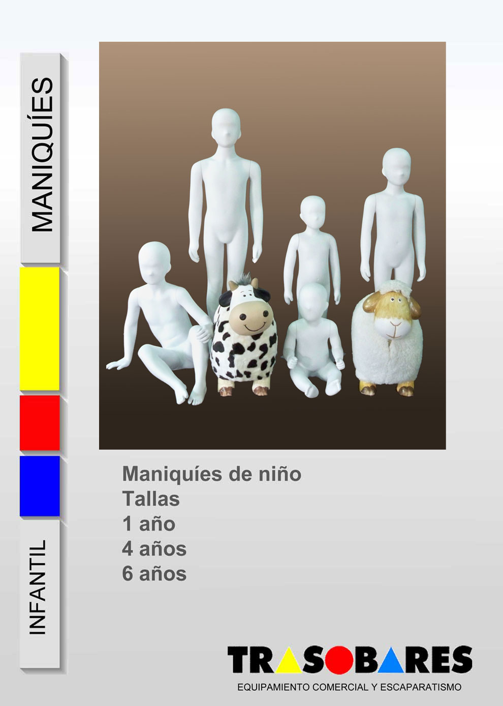 maniquies de niño con brazos piernas y cabeza abstracta color blanco