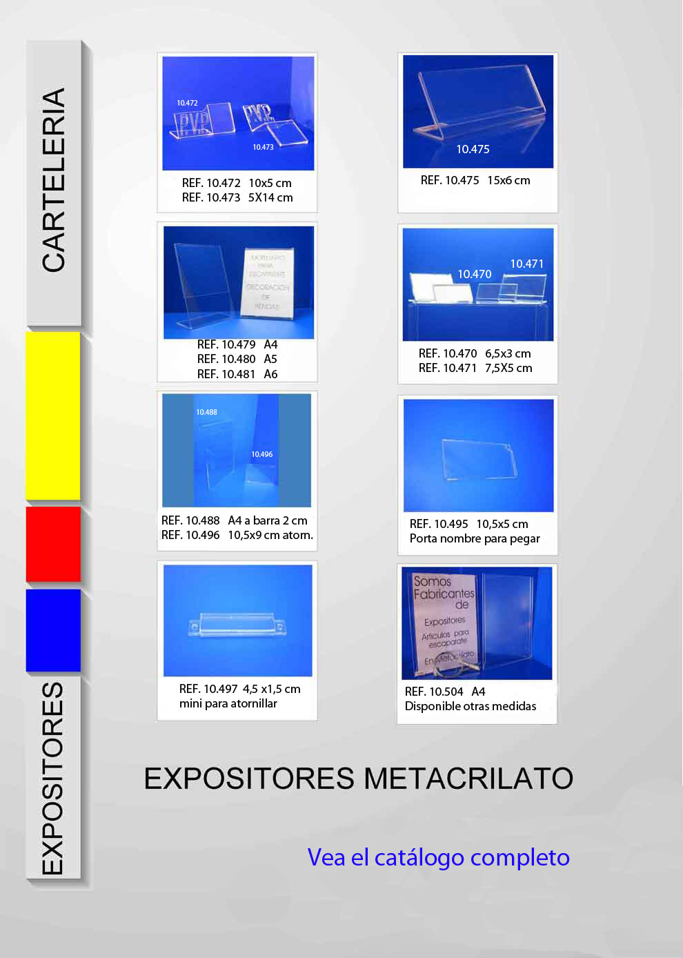 expositores de metacrilato para indicar precios en escaparates