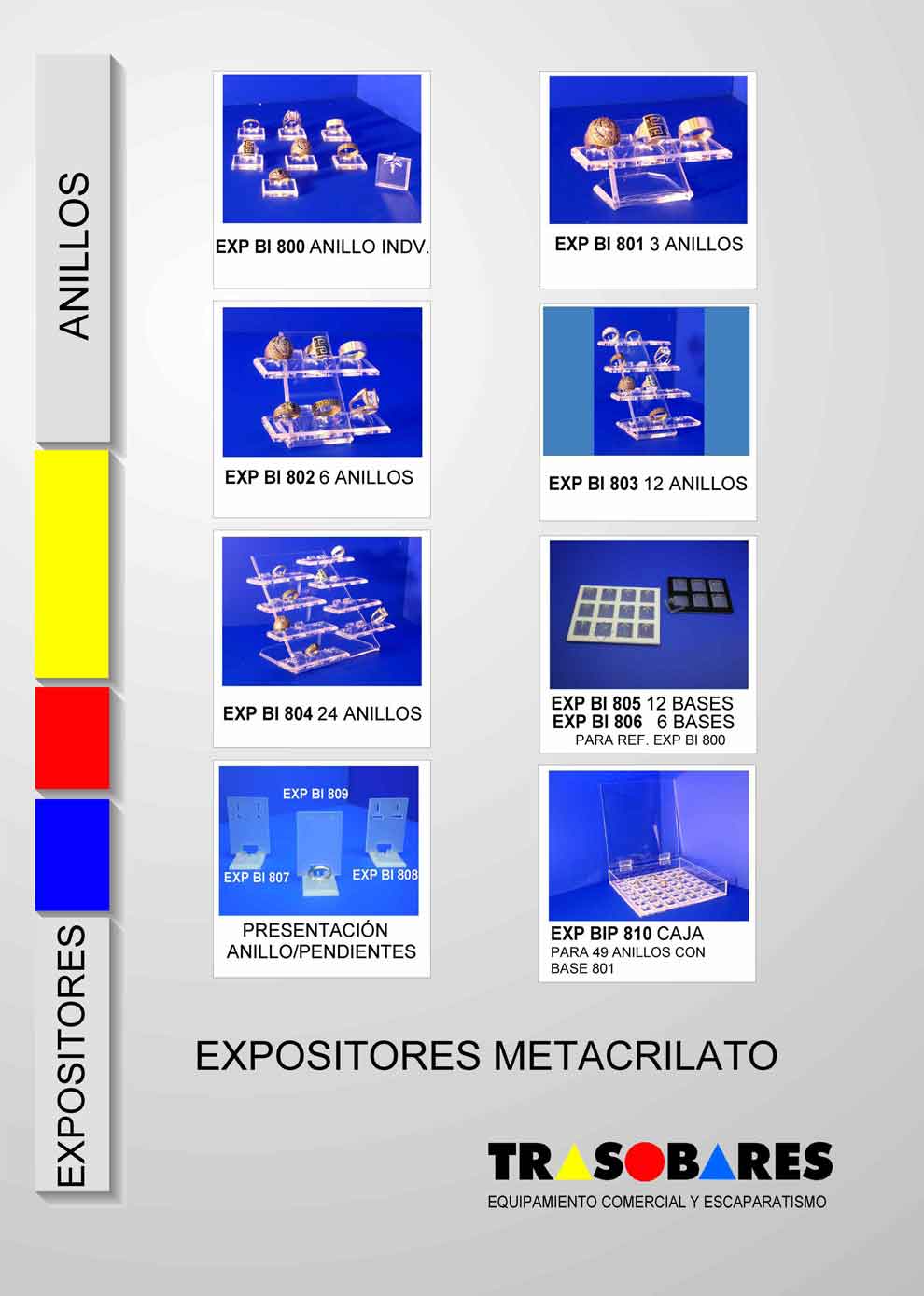 soportes y expositores de anillos