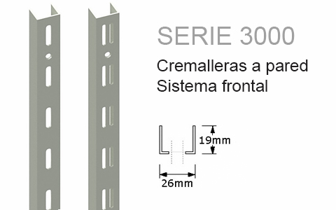Tipos de columnas cremalleras a pared con troquel simple o doble