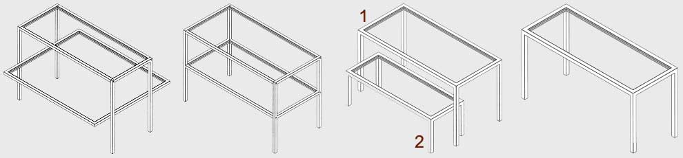 mesas para escaparate o interior de tienda para complementos