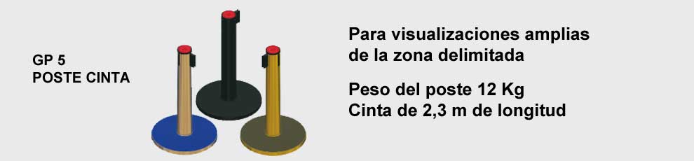 poste con cinta de 500