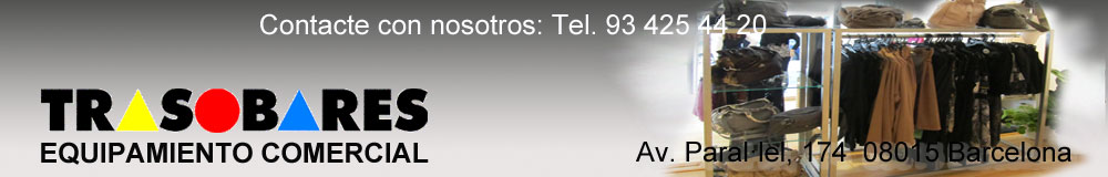 Trasobares, equipamiento comercial, estanterias metalicas y muebles caja